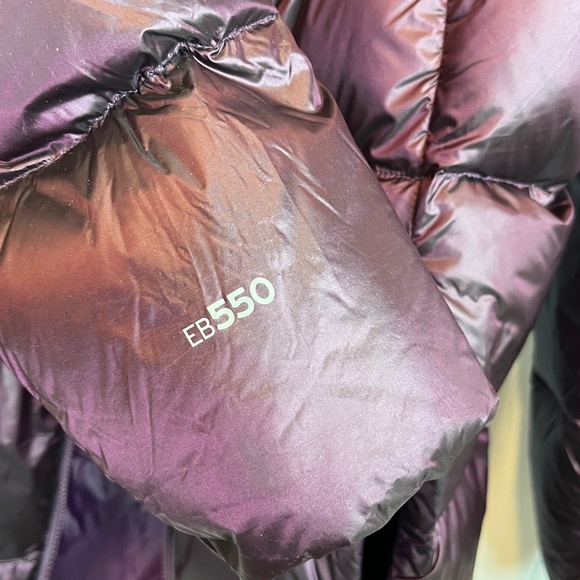 Eddie Bauer Luna Peak Down Puffer Parka Jacket Coat w/ Hood Eggplant Plum sz M - Picture 6 of 16